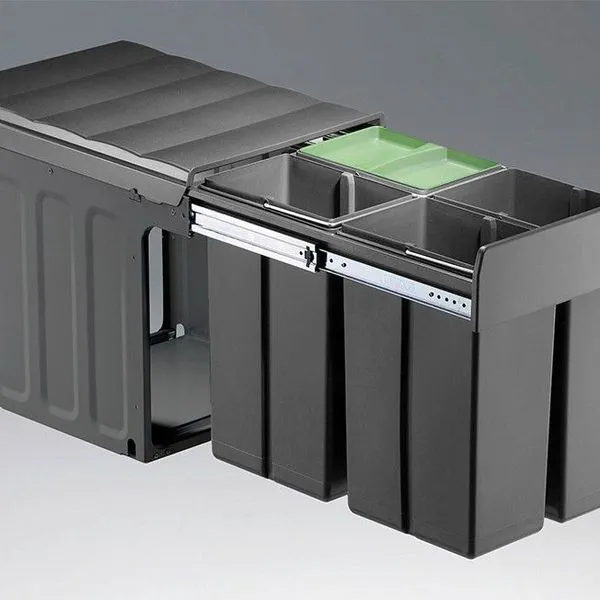 Wesco Einbaumülleimer Profiline Bio-Quartett 40 DT 4x10 1 Wesco Einbaumülleimer Profiline Bio-Quartett 40 DT 4x10