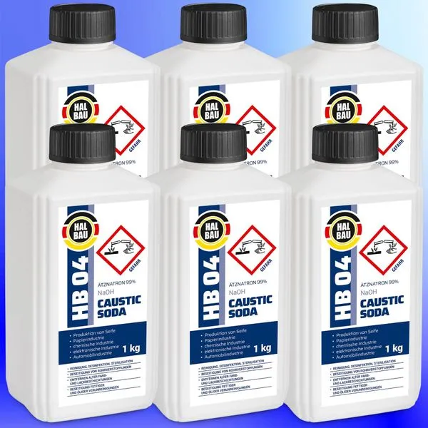 Ätznatron Natronlauge Rohrreiniger Natriumhydroxid 6kg HALBAU HB04 1 Ätznatron Natronlauge Rohrreiniger Natriumhydroxid 6kg HALBAU HB04