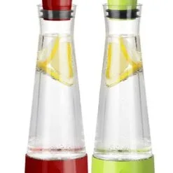 Glaskaraffe Glas Karaffe Wasserkaraffe Krug Kühlelement 1L Weinkaraffe Kanne NEU