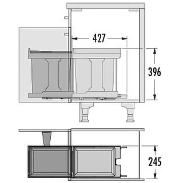 Hailo Mülleimer Küche, Ausfahrautomatik, Einbau Ab 40 Cm Schrank 3 Hailo Mülleimer Küche, Ausfahrautomatik, Einbau Ab 40 Cm Schrank – Bild 3