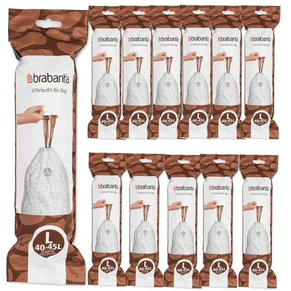 Brabantia Müllbeutel 40-45 L Kode L Mülltüten 12 Rollen A 10 Stk. = 120 Stk. 1 Brabantia Müllbeutel 40-45 L Kode L Mülltüten 12 Rollen A 10 Stk. = 120 Stk.
