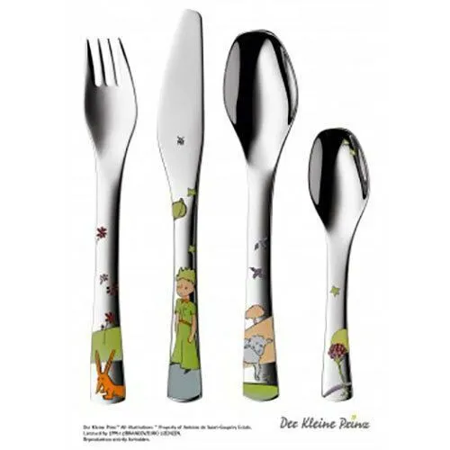WMF - Der Kleine Prinz - Kinderbesteck, 4-teilig, Ab 6 Jahren, Cromargan Edelstahl 1 WMF - Der Kleine Prinz - Kinderbesteck, 4-teilig, Ab 6 Jahren, Cromargan Edelstahl