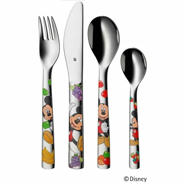 WMF Kinderbesteck-Set 4-teilig Mickey Mouse Edelstahl Rostfrei NEU 1 WMF Kinderbesteck-Set 4-teilig Mickey Mouse Edelstahl Rostfrei NEU