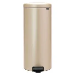 Brabantia Treteimer NewIcon Metallic Gold 30L Nachhaltiger Mülleimer Abfallsammler