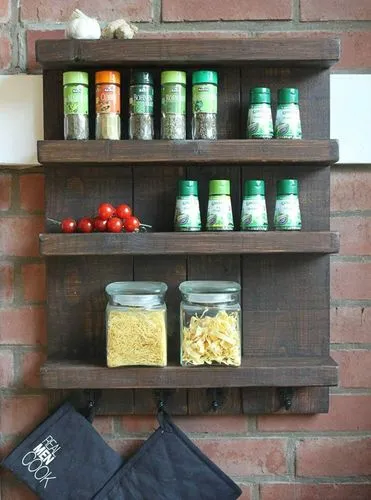 Shabby Gewürzregal Massivholz Palisander Gewürzhalter Bad Küche Hängeregal Braun 1 Shabby Gewürzregal Massivholz Palisander Gewürzhalter Bad Küche Hängeregal Braun