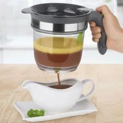 Gourmetmaxx Fett-Trenn-Kanne Fetttrenner Soßentrenner Fettreduzierkanne 1L