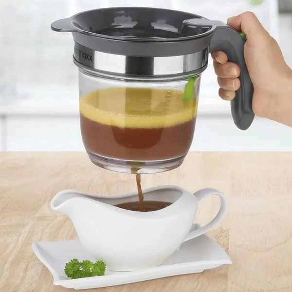Gourmetmaxx Fett-Trenn-Kanne Fetttrenner Soßentrenner Fettreduzierkanne 1L 1 Gourmetmaxx Fett-Trenn-Kanne Fetttrenner Soßentrenner Fettreduzierkanne 1L