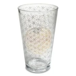 Glas Trinkglas Blume Des Lebens 480 Ml