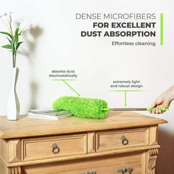 Gütewerk XXL Teleskop Staubwedel Mikrofaser Waschbar 252cm Lang Ausziehbar 2 Gütewerk XXL Teleskop Staubwedel Mikrofaser Waschbar 252cm Lang Ausziehbar – Bild 2