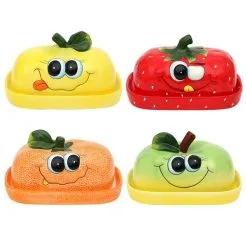 Butterdose(N) "FUNNY-FRUITS" / Früchte Einzeln Oder Im 4er-Set Deko Geschenke !!