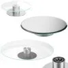Kuchenplatte / Drehteller 20cm/30cm/38cm Klarglas / Spiegelglas