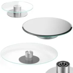 Kuchenplatte / Drehteller 20cm/30cm/38cm Klarglas / Spiegelglas