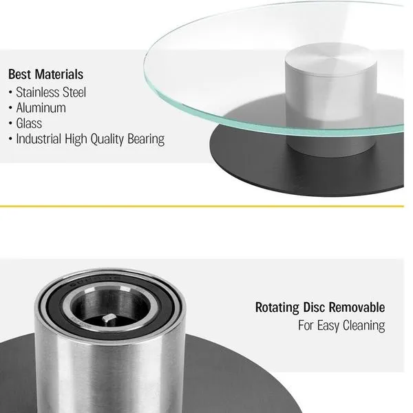 Kuchenplatte / Drehteller 20cm/30cm/38cm Klarglas / Spiegelglas 2 Kuchenplatte / Drehteller 20cm/30cm/38cm Klarglas / Spiegelglas – Bild 2