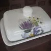 Keramik Butterdose Butterbehälter Butterglocke Butterschale Butter Lavendel ACH