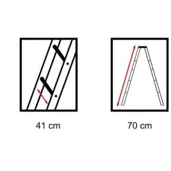 VaGo Aluleiter Trittleiter Stehleiter Zweiseitige Haushaltsleiter 2 X 3 Stufen 6 VaGo Aluleiter Trittleiter Stehleiter Zweiseitige Haushaltsleiter 2 X 3 Stufen -Haushalt & Küche Geschäft 518991902