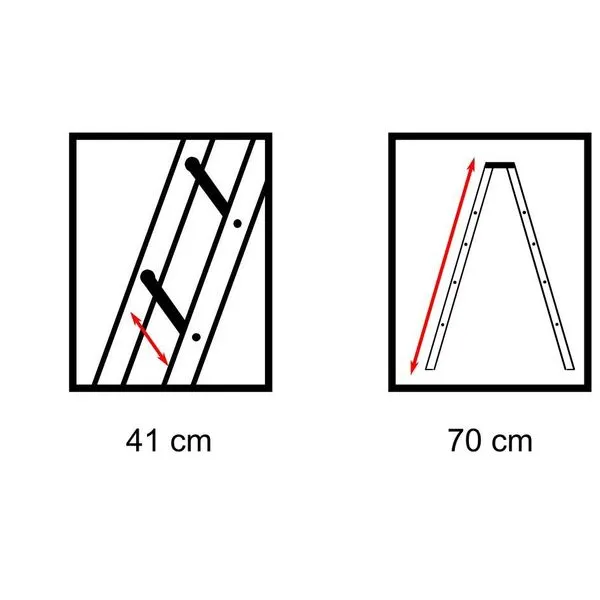 VaGo Aluleiter Trittleiter Stehleiter Zweiseitige Haushaltsleiter 2 X 3 Stufen 3 VaGo Aluleiter Trittleiter Stehleiter Zweiseitige Haushaltsleiter 2 X 3 Stufen – Bild 3
