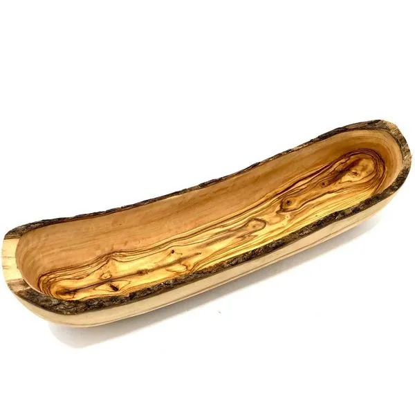 Brotschale Rustikal Aus Olivenholz > 40 Cm 2 Brotschale Rustikal Aus Olivenholz > 40 Cm – Bild 2