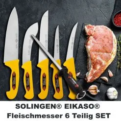 Solingen Eikaso Fleischmesser/ Kochmesser/ Schlachtermesser/ Metzgermesser Set 6tlg. 19 Solingen Eikaso Fleischmesser/ Kochmesser/ Schlachtermesser/ Metzgermesser Set 6tlg. -Haushalt & Küche Geschäft 519588249