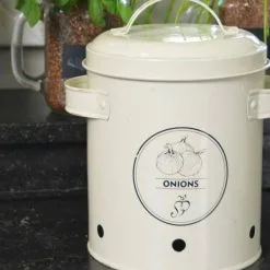 Esschert Zwiebeltopf Dose Gefäß Mit Deckel Zwiebellager Onions Karbonstahl C2069 7 Esschert Zwiebeltopf Dose Gefäß Mit Deckel Zwiebellager Onions Karbonstahl C2069 -Haushalt & Küche Geschäft 533626321