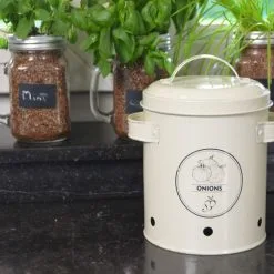 Esschert Zwiebeltopf Dose Gefäß Mit Deckel Zwiebellager Onions Karbonstahl C2069 8 Esschert Zwiebeltopf Dose Gefäß Mit Deckel Zwiebellager Onions Karbonstahl C2069 -Haushalt & Küche Geschäft 533626323