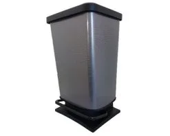Rotho Abfalleimer Paso Mülleimer Treteimer Abfallbehälter Carbon 40L 17541.11006