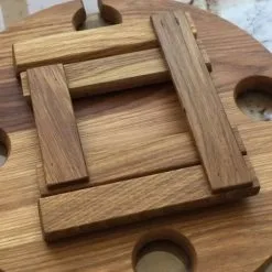 Weintisch "Abend" Rund - Tablett Aus EICHE Mit Weinglas Halter, Tragbarer Picknick 5 Weintisch "Abend" Rund - Tablett Aus EICHE Mit Weinglas Halter, Tragbarer Picknick -Haushalt & Küche Geschäft 535634952