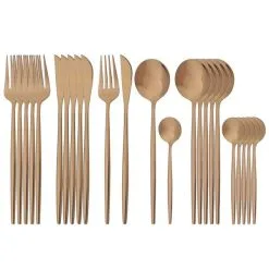 Besteck, Messer, Gabel, Kaffeelöffelgeschirr, Geschirrset Aus Edelstahl - Rotgold 22 Besteck, Messer, Gabel, Kaffeelöffelgeschirr, Geschirrset Aus Edelstahl - Rotgold -Haushalt & Küche Geschäft 536989432