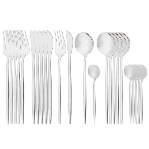 Besteck, Messer, Gabel, Kaffeelöffelgeschirr, Geschirrset Aus Edelstahl - Rotgold 13 Besteck, Messer, Gabel, Kaffeelöffelgeschirr, Geschirrset Aus Edelstahl - Rotgold – Bild 13