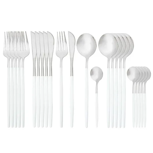 Besteck, Messer, Gabel, Kaffeelöffelgeschirr, Geschirrset Aus Edelstahl - Rotgold 17 Besteck, Messer, Gabel, Kaffeelöffelgeschirr, Geschirrset Aus Edelstahl - Rotgold – Bild 17