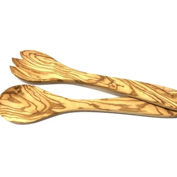 Salatbesteck GROSS, 36 Cm Aus Olivenholz 1 Salatbesteck GROSS, 36 Cm Aus Olivenholz