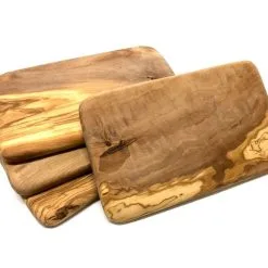 4er Set Frühstücksbrett 22 Cm Aus Olivenholz
