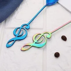 Edelstahl Musik Thema Tee Rühren Kleiner Löffel 17 Edelstahl Musik Thema Tee Rühren Kleiner Löffel -Haushalt & Küche Geschäft 547808759