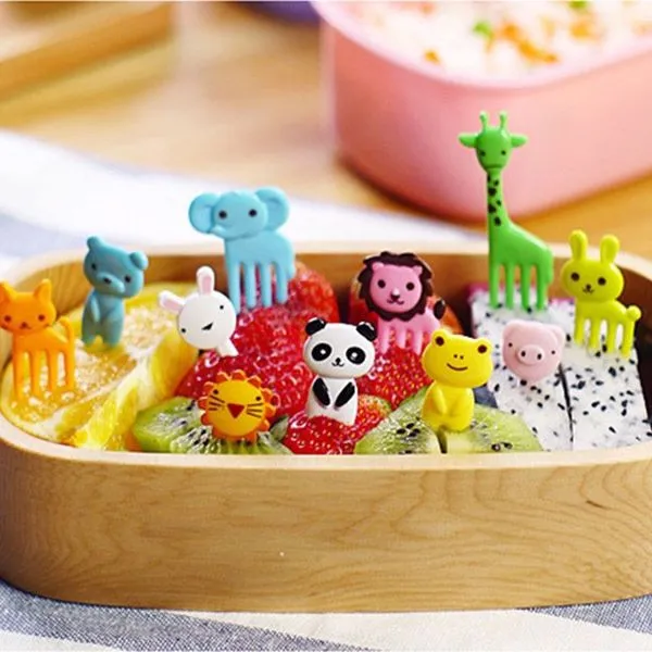 Tier Bauernhof Obst Mini Cartoon Snack Kuchen Dessert Pick Gabel 1 Tier Bauernhof Obst Mini Cartoon Snack Kuchen Dessert Pick Gabel