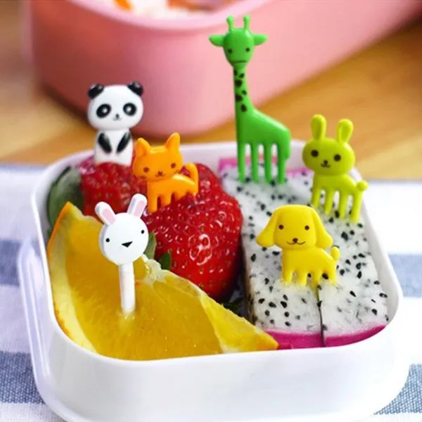 Tier Bauernhof Obst Mini Cartoon Snack Kuchen Dessert Pick Gabel 3 Tier Bauernhof Obst Mini Cartoon Snack Kuchen Dessert Pick Gabel – Bild 3