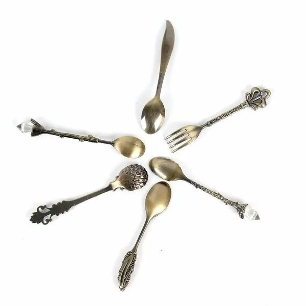 Mini Royal Style - Geschnitzter Kaffee, Snacks, Obst, Dessert Vintage Löffel Gabel 6 Mini Royal Style - Geschnitzter Kaffee, Snacks, Obst, Dessert Vintage Löffel Gabel – Bild 6