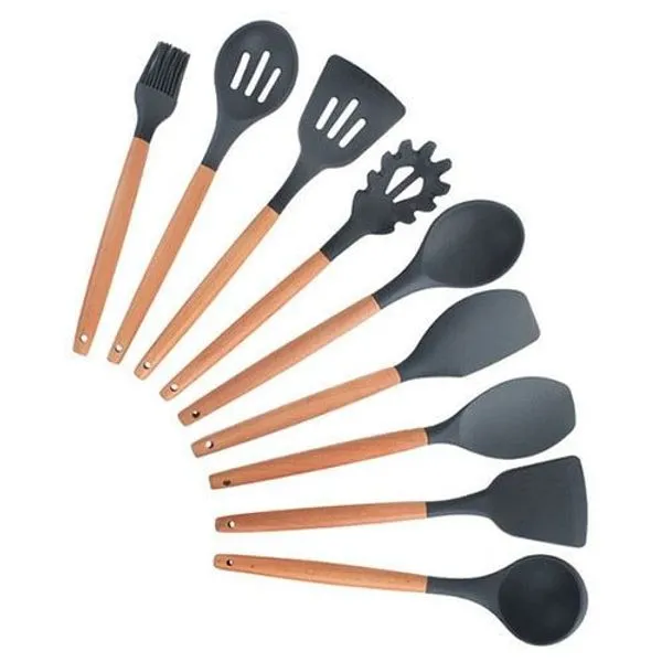 Silikon Kochutensilien Set - Spachtel Schaufel, Holzgriff Kochutensilien 23 Silikon Kochutensilien Set - Spachtel Schaufel, Holzgriff Kochutensilien – Bild 23