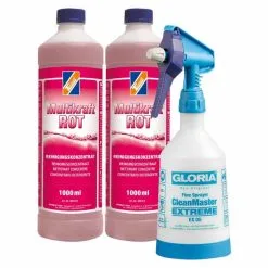 Technolit Multikraft ROT Universalreiniger Sauer 2x1L + Gloria Sprühflasche 0,5L