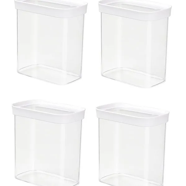 Emsa 4er Set Stapelbare Vorratsdose Für Trockenvorräte, Volumen 1.6 Liter, Rechtec... 1 Emsa 4er Set Stapelbare Vorratsdose Für Trockenvorräte, Volumen 1.6 Liter, Rechtec...