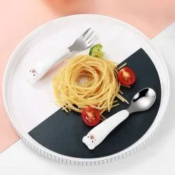 Süßes Cartoon-Edelstahl-Gabel-Löffel-Set 13 Süßes Cartoon-Edelstahl-Gabel-Löffel-Set -Haushalt & Küche Geschäft 551914284