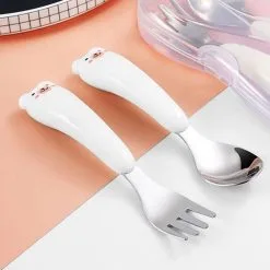 Süßes Cartoon-Edelstahl-Gabel-Löffel-Set 15 Süßes Cartoon-Edelstahl-Gabel-Löffel-Set -Haushalt & Küche Geschäft 551914287