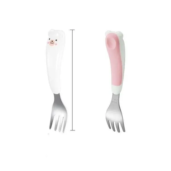 Süßes Cartoon-Edelstahl-Gabel-Löffel-Set 8 Süßes Cartoon-Edelstahl-Gabel-Löffel-Set – Bild 8