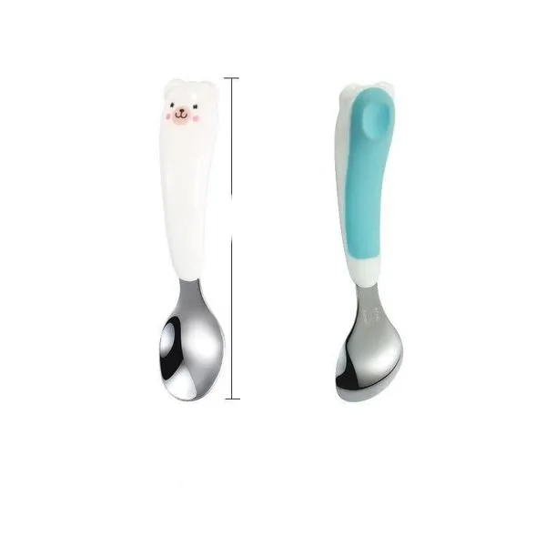 Süßes Cartoon-Edelstahl-Gabel-Löffel-Set 9 Süßes Cartoon-Edelstahl-Gabel-Löffel-Set – Bild 9