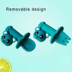 Cartoon Tier Silikon Löffel Gabel Set 15 Cartoon Tier Silikon Löffel Gabel Set -Haushalt & Küche Geschäft 552171025