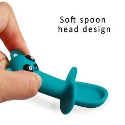 Cartoon Tier Silikon Löffel Gabel Set 16 Cartoon Tier Silikon Löffel Gabel Set -Haushalt & Küche Geschäft 552171029