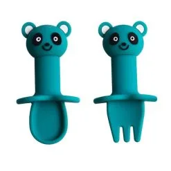 Cartoon Tier Silikon Löffel Gabel Set 22 Cartoon Tier Silikon Löffel Gabel Set -Haushalt & Küche Geschäft 552171048