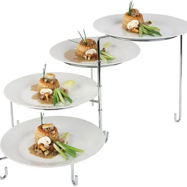 APS Serviergestell Groß, Ausklappbar, 4-stufige Etagere, Buffetgestell, Metall 1 APS Serviergestell Groß, Ausklappbar, 4-stufige Etagere, Buffetgestell, Metall