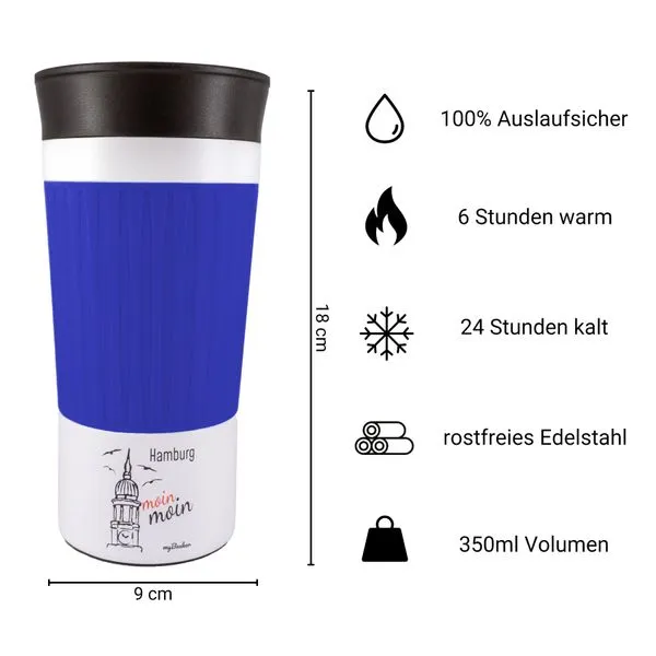 MyBeaker Fraeenk "Moin Moin" - Hamburg - Thermobecher - Isolierbecher - 350 Ml 11 MyBeaker Fraeenk "Moin Moin" - Hamburg - Thermobecher - Isolierbecher - 350 Ml – Bild 11