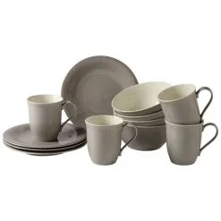 Like | Villeroy & Boch Group Color Loop Stone Fruehstuecks Set 12tlg. Grau 1952829028