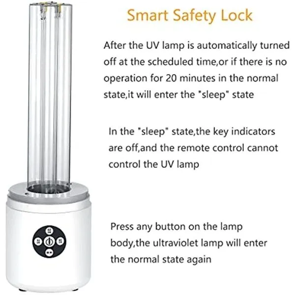 55W UV-C Keimtötende Tischlampe Mit Ozon Tragbare Ultraviolett-Diisinfektions 5 55W UV-C Keimtötende Tischlampe Mit Ozon Tragbare Ultraviolett-Diisinfektions – Bild 5