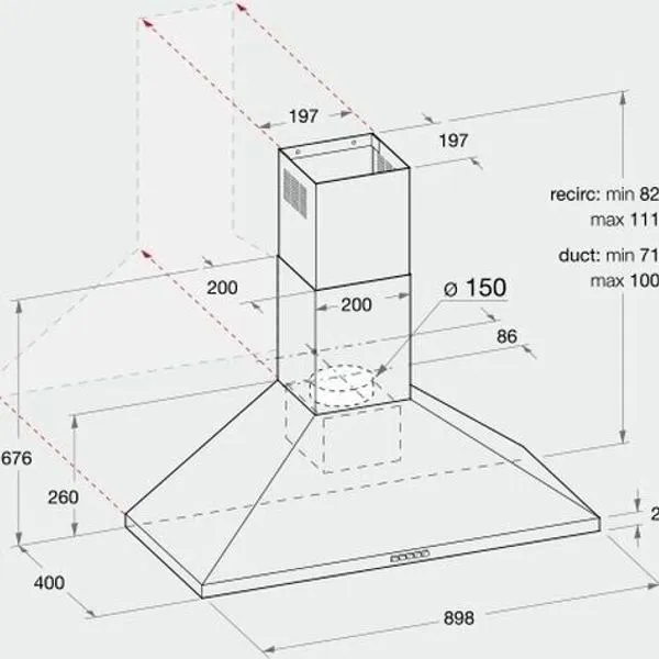 Privileg DGHPC 94 AM X 90cm Dunstabzugshaube - Edelstahl Sonderangebot 2 Privileg DGHPC 94 AM X 90cm Dunstabzugshaube - Edelstahl Sonderangebot – Bild 2